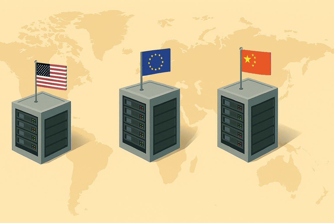 Rechenzentren in den USA, der EU und in China