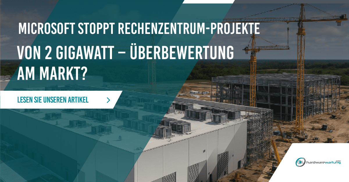Microsoft stoppt Rechenzentrum-Projekte von 2 Gigawatt – Überbewertung am Markt?