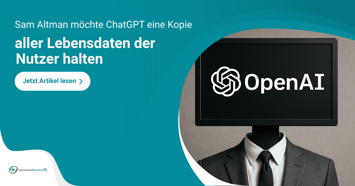 Sam Altman möchte ChatGPT eine Kopie aller Lebensdaten der Nutzer bereitstellen