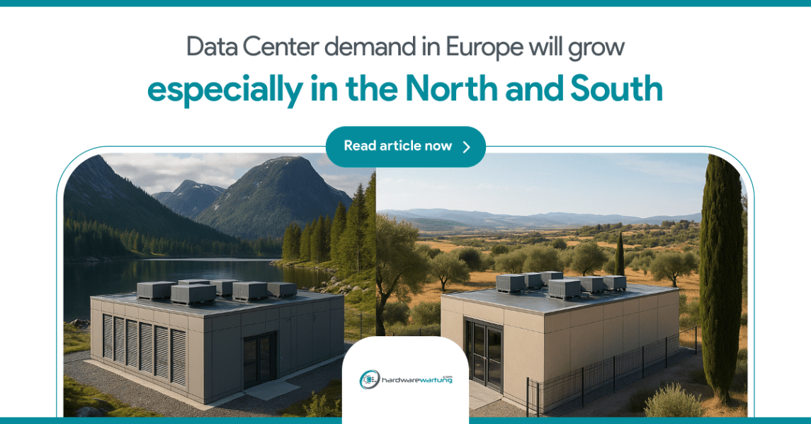 Data center demand in Europe will grow especially in the North and the South